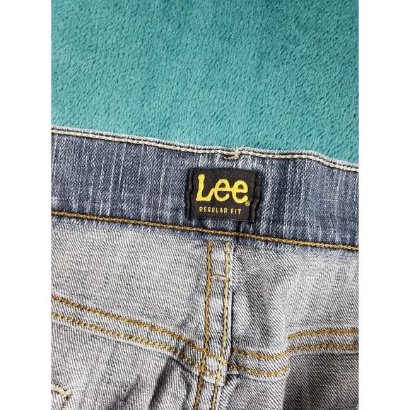 Lee Jeans Size 40x32 Mens Blue Pants Denim Stretch Mid Rise Work L342 Straight - Picture 3 of 14